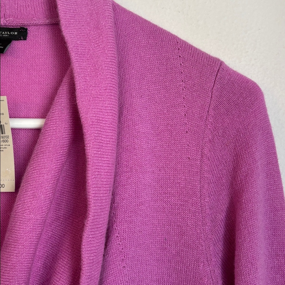 Ann Taylor Cowl neck Magenta wool angora rabbit hair cashmere Sweater small NWT - Picture 8 of 13
